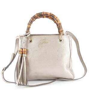 Gucci Bamboo Shopper Small 336032 Leather 2-Way Shoulder Bag/Hand Tote for Women